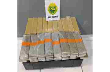 Laranjeiras – PMPR apreende 48kg de maconha em ônibus na rodoviária
